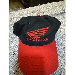 Vintage Honda Snapback Hat Red/Black
